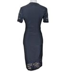 Kamali Kulture Women's Black Lace Short Sleeve Dress Knee Length Sz Small Event Photo 2