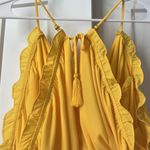 GB  Yellow Romper with Open Back Tassels and Ruffles Photo 2