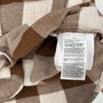 Old Navy  Flannel The Boyfriend Shirt Brown Cream Neutral Oversized Size M Photo 9