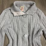 Faded Glory Y2K Ribbed Gray Button-Up Cardigan –  – Women’s Medium Photo 3
