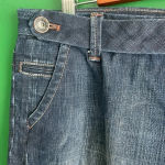 DKNY  Jeans Sz 14 P‎ Dark Wash Side Button EUC! Photo 1