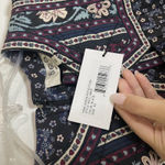 NEW SEA NY Perry Border Puff Sleeve Tunic Embroidered quilted floral Dress XS Blue Photo 5