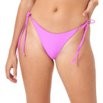 L Space Bikini Bottom Medium Bright Fuchsia Lennox‎ Ribbed Y2K Barbiecore Beach Pink Photo 0