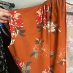 Umgee  Size Small Kimono Open Front Floral Burnt Orange Longlined Tropical Boho Photo 3