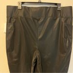Westbound  Woman Polyurethane Black Leggings, pockets & elastic waistbands, 3XL S Photo 1
