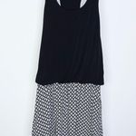 Victoria's Secret VICTORIA’S SECRET Black Floral Knit Racer Tank Fit & Flare Mini Dress Small Photo 9