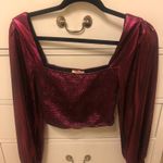 Metallic smocked top Pink Photo 2