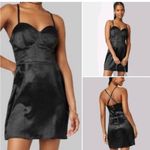 Wild Fable NWT  Black Satin Corset Sleeveless Mini Dress Size XS Photo 3