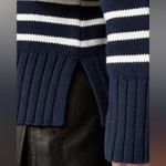 J.Crew Women’s Cotton Turtleneck Sweater in Stripe Size Medium NWT #CE701 Photo 1