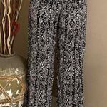 Ambiance Apparel Black And White Funky Pattern Comfy Loose Pants Photo 0