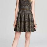 Shoshanna  Bridgette Jacquard Cocktail Dress Womens 0 Multicolor Metallic Photo 0