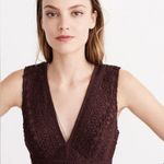 Abercrombie & Fitch ABERCROMBIE Women’s Burgundy Lace Sleeveless Mini Dress Size 10 Photo 2