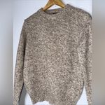 Lands' End Vintage‎  Tan Brown Wool Crew Neck Sweater USA Size Medium Photo 2