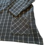 Coldwater Creek  Black White Textured Windowpane Plaid Blouse Top Womens XL Photo 2