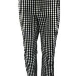 Hollister Black Plaid Checkered Straight Leg High Waist Trousers Dress Pants M Photo 0