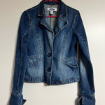 Old Navy Vintage Y2k  Denim Blazer Jacket‎ with Cuffs Large Buttons Size M Photo 0