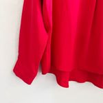 Rafaella NEW Red Collared V-Neck Long Sleeve Popover Blouse Size XL Photo 6