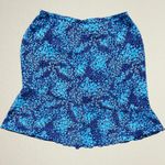 Blue ditsy floral flounce flare hem skirt, bohemian hippie fairy y2k Size 16 Photo 0
