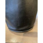 Anne Klein Leather  II Vintage Bucket Bag Purse Handbag Matte Gold Accents EUC Photo 5