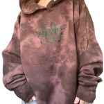 Boys Lie It’s A Wonderful Day To Dump Him Hoodie in Brown Tie Dye Photo 0