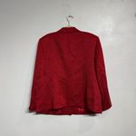 Talbots Red Silk Wool Blend Textured Vintage Blazer Sz 16W Photo 9