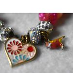 Source Unknown Summer Fun Flower Heart/ Bird Charms Rhinestone Accent Multi Color Bead Necklace Photo 3