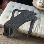 LNA Revolve Striped Black/White LS Turtleneck Midi Dress Size Medium Photo 7