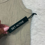 Set Active  ribbed tank top in Oat Milk Photo 4