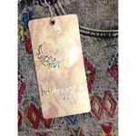 Harmony & Havoc NEW High Waist Embroidered Tribal Cut Off Festival Shorts Sz 4 Photo 1