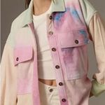 Pilcro Anthropologie  Cotton Tie Dye Microfleece Button Jacket medium Photo 0