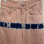 BDG  Womens Pink Blue Tie Dye Denim Puddle Jeans W26 26 26” 26x32 Wide Leg Photo 1
