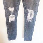 Levi's 721 High Rise Black Gray Majorly Distressed Skinny Jeans Photo 2