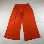 Rip Curl Orange Cotton Crinkle Gauze Wide Leg Lounge Pant L Photo 0