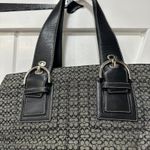 Coach Soho Satchel Shoulder Bag Signature Canvas Print Black Buckle Y2K Leather Photo 12