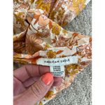 American Eagle Floral Tiered Ruffle Cut Out Back Romper L Photo 6