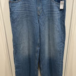 Old Navy  Women's Baggy Wide Leg Jeans Size 14 Mid Rise Blue Drapey Denim Photo 0