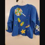 Vintage Cardigan Knit Sweater M Design Options Philip Jane Gordon Sailboat Beach Size M Photo 4
