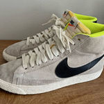 Nike  Blazer Mid ’77 Vintage Light Bone Black Volt Suede Sneakers Women’s 10 Photo 0
