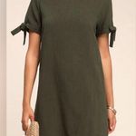 LuLu’s Linen Blend Olive Green Women's Dress Size M Photo 0