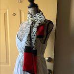 Bill Blass  Black and Red Polka Dot Scarf Photo 9