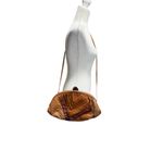 Vintage Sharif Leather Patchwork Purse 1980s Crossbody Bag Brown Tan Retro Photo 2