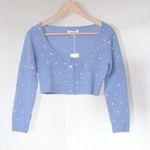 Reformation  Nathalia Regenerative Wool Cardigan (Relaxed Blue) Photo 0