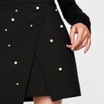 ZARA Black mini Skirt with Pearl Embellishments size S Photo 1