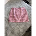 iii Tweed Wool Blend Mini Skirt Womens Sz S Pink New Side Zip Photo 11