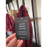 retrofete Keaton Silk Strapless Dress Cabernet Womens Size XS Red Photo 13