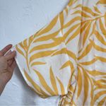 Maison Du Soir Orange White Tropical Leaf Print Kimono Cardigan XS S Beachy Photo 1