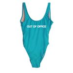 Out Of Office One Piece Blue Size M Photo 4