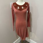 Free People  Macrame Crochet‎ Long Sleeve Body Con Dress Photo 1