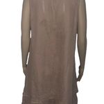 Blue Bird Tan Floral Detail Sleeveless Gauze Dress Photo 1