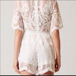 Honey Punch White Lace Romper Photo 1